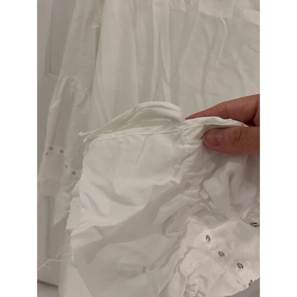 NWT Marques Almeida White Pirate Shirt Dress $730 MEDIUM Bohemian Distressed - Picture 11 of 14